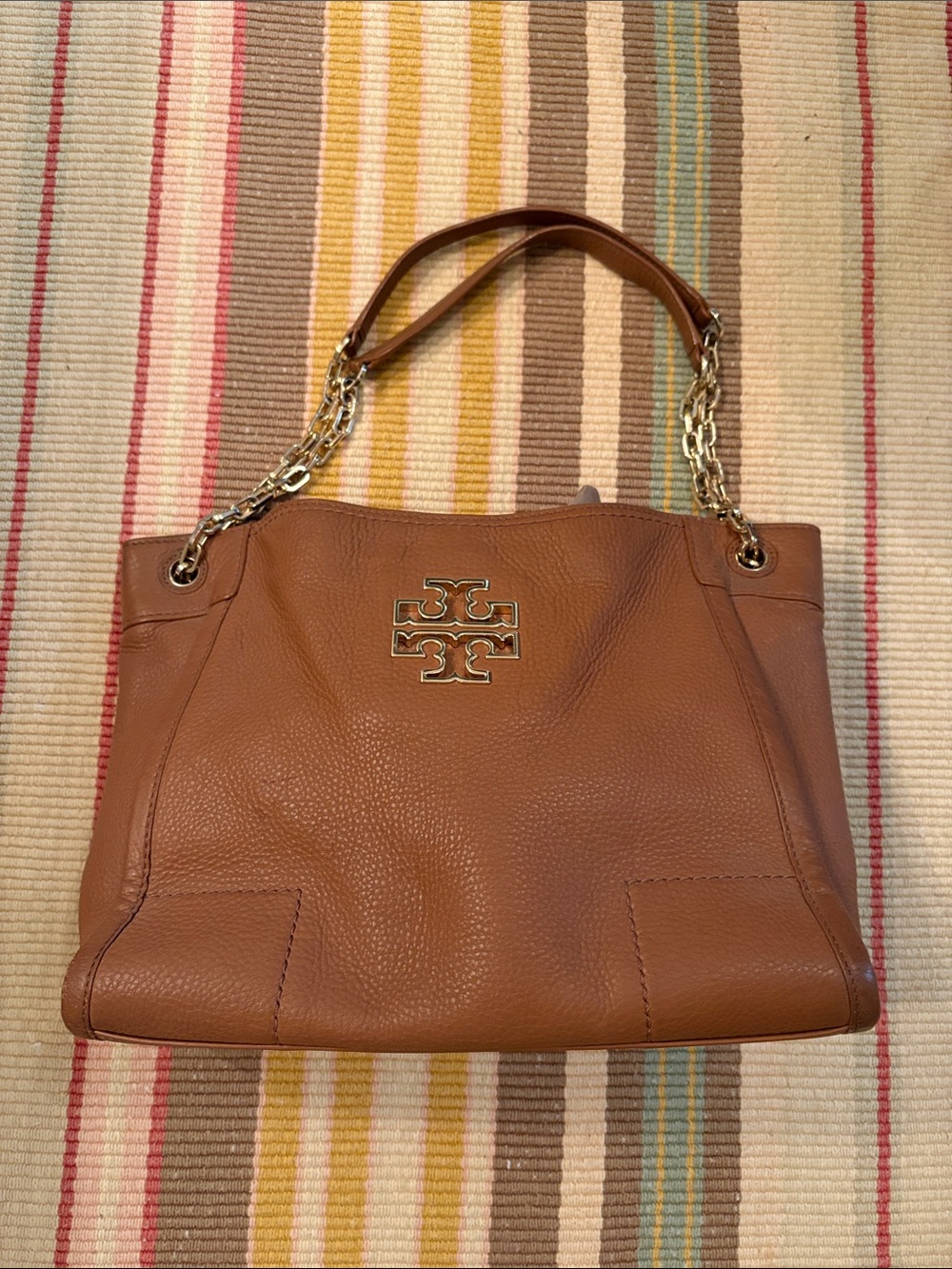 Tory Burch Camel Leather Bag